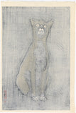 Natori Shunsen: Sitting Black Cat (SOLD)
