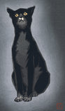 Natori Shunsen: Sitting Black Cat (SOLD)