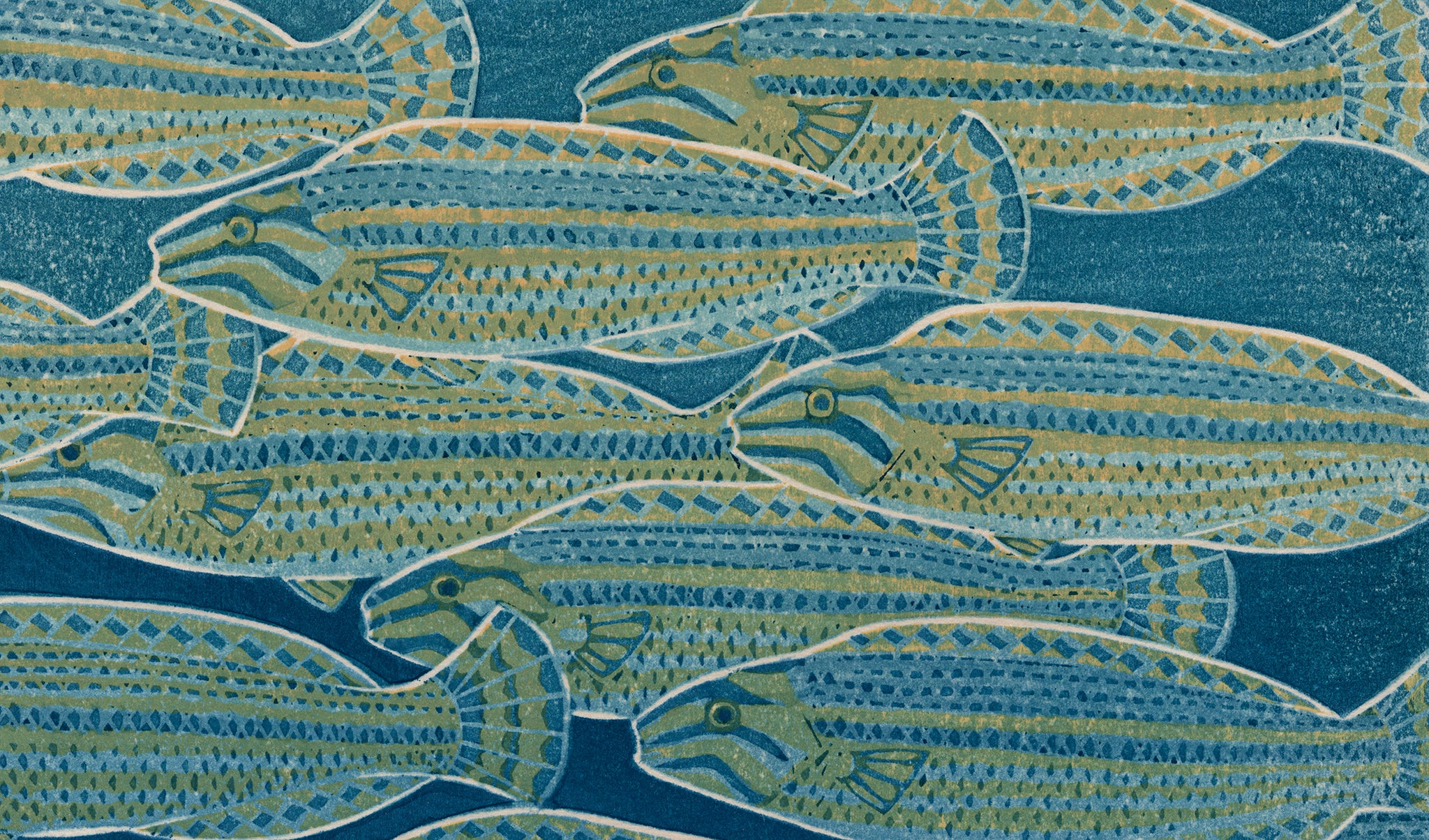 Kasamatsu Shiro: Tidal Hour--Shiodoki 潮時 School of Fish (SOLD