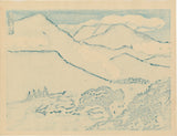 恩地孝四郎：雲仙岳の眺め（雲仙一景）