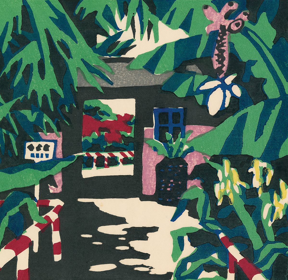 Kawanishi Hide 川西英: Tropical Path to Aoshima Shrine 日向青島