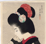 Ito Shinsui  伊東深水: Contemplating the Coming Spring (Sold)