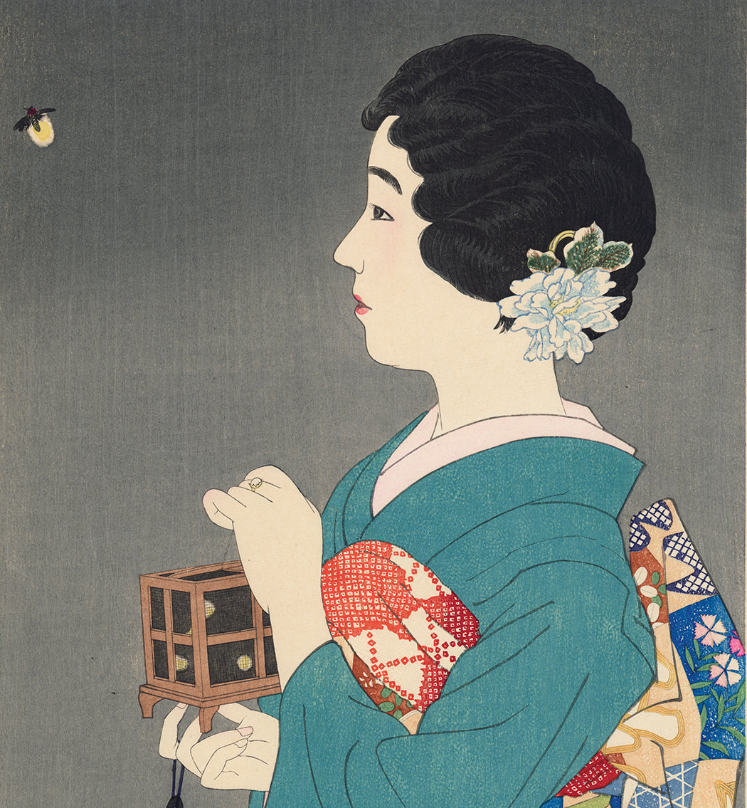 Ito Shinsui 伊東深水: Catching Fireflies; Hotaru-gari 蛍狩 – Egenolf Gallery  Japanese Prints