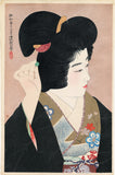 Itō Shinsui: Beauty Adjusting Hairpin; Pupil of the Eye (Gendai bijinshû dai-nishû-Hitomi)