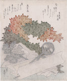 Hokusai 北斎: Silver Hair Ornaments and Shibori Tie-dye Surimono