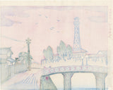 Tokushi Katsuhira 勝平得之: Akita Scenery; Evening at Hodono Bridge (Sold)