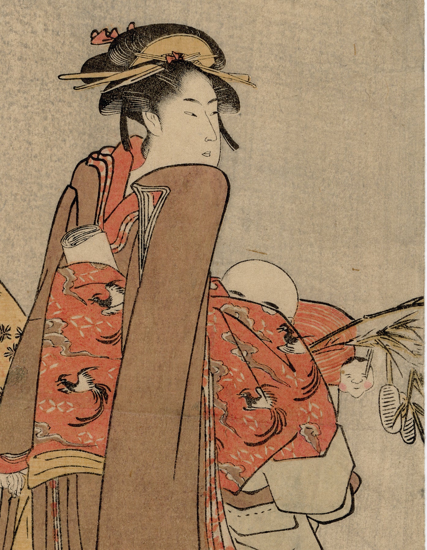 初代豊国 版元の前で手を繋ぐ二人の花魁 – Egenolf Gallery Japanese
