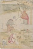 Toyokuni I: A Woman Weaving at a Loom