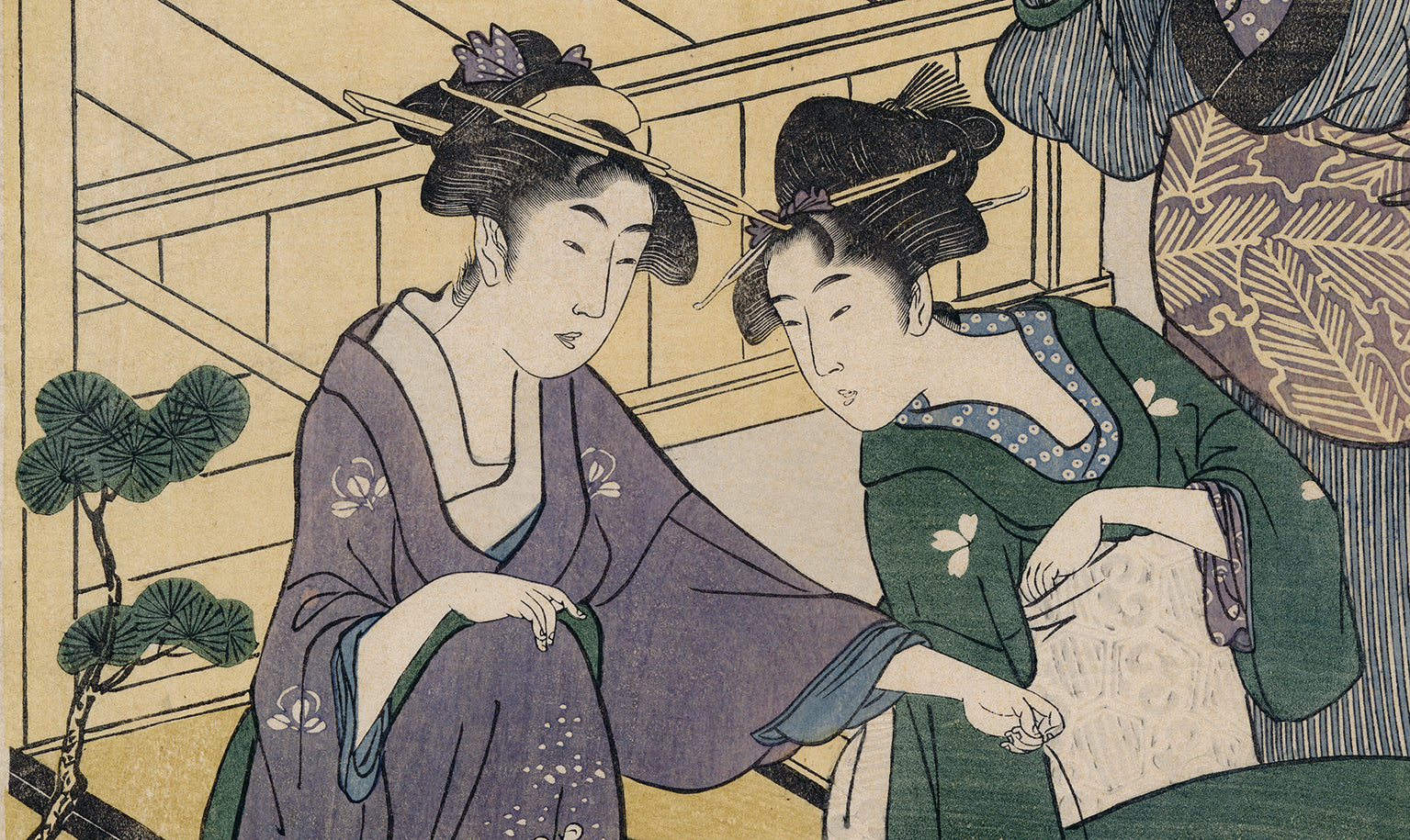 歌麿: 蚕の飼育に従事する美人たち: 第七幕 – Egenolf Gallery