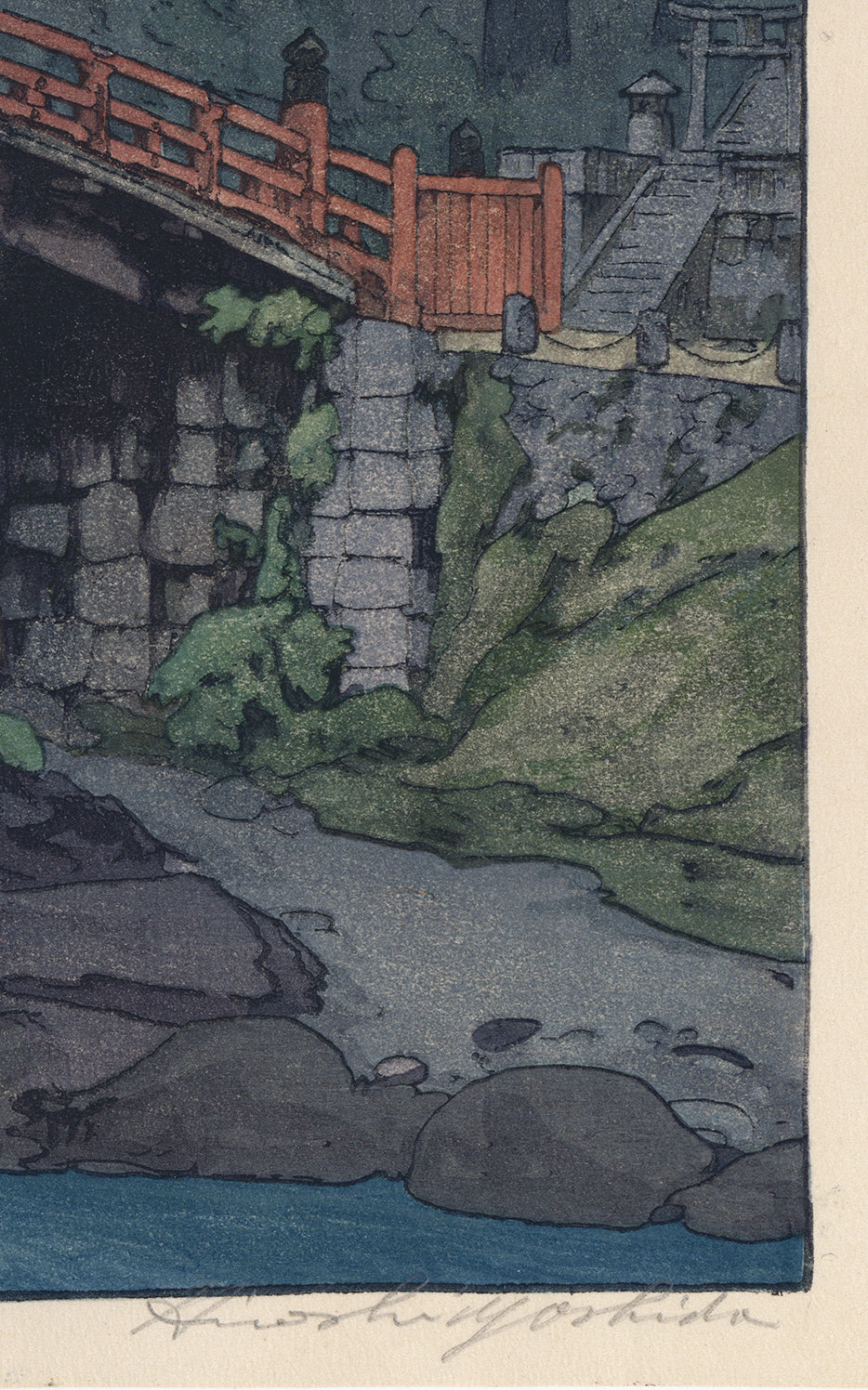 吉田博: 聖なる橋、日光神橋 (売約済み) – Egenolf Gallery Japanese