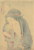 Yoshitoshi: Looking Cute: The appearance of a housewife in the tenth year of Meiji (1877)