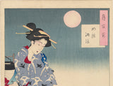 Yoshitoshi 芳年: Cooling off at Shijo 四条納涼 (Sold)