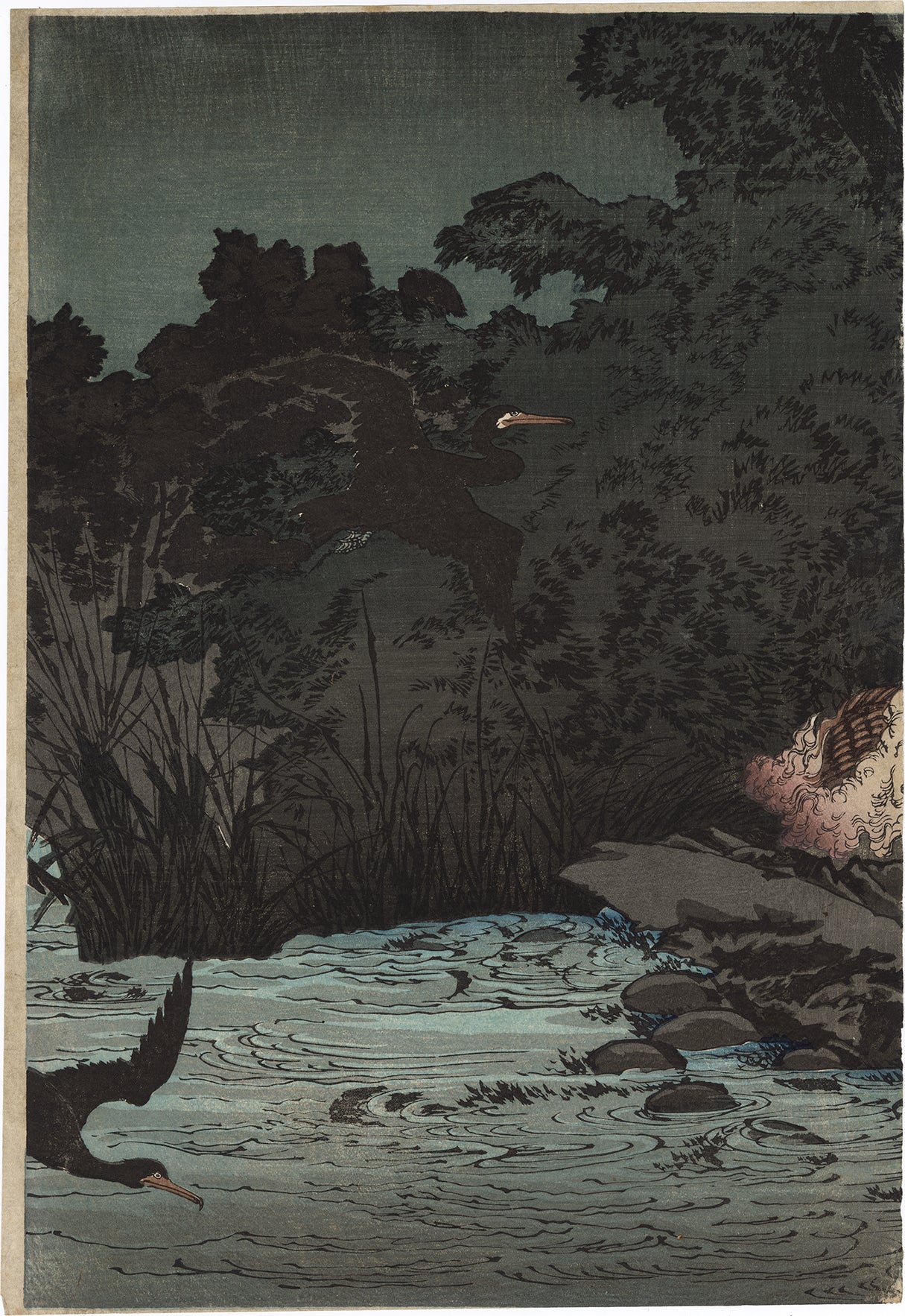 Yoshitoshi: 日蓮上人、鵜漁師の霊を祈る（SOLD） – Egenolf Gallery