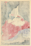 Yoshitoshi: Yoshitsune learning fighting from the Tengu King Diptych