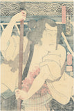 Yoshitoshi 芳年:  Bloody Uchimura Uzaemon XII as Benten Kozo Kikunosuke (SOLD)