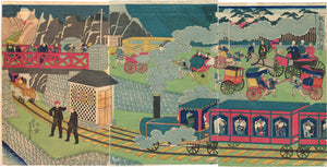 吉虎：東京の蒸気機関車の絵 東京蒸気車