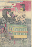 Yoshitora: Real and Imagined Wheeled Vehicles on the Streets of Meiji Tokyo 東京往来車尽 (Sold)