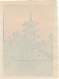 Toshi Yoshida: Pagoda in Kyoto (Sold)
