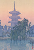 Toshi Yoshida: Pagoda in Kyoto (Sold)