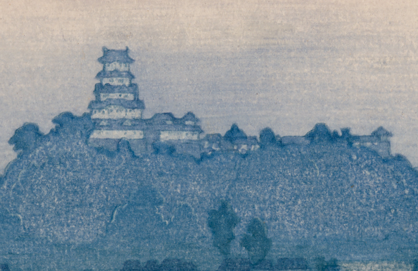 吉田遠志：白鷺［姫路］城 – Egenolf Gallery Japanese Prints