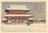 Hasui: Snow at Heian Shrine, Kyoto (Sold)