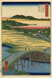 Hiroshige: Sutagami Bridge, Omokage Bridge and Jariba at Takata
