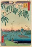 Hiroshige: Ayase River and Kanegafuchi (Ayasegawa Kanegafuchi) (Sold)