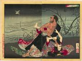 Yoshitoshi: Picture of the Priest Dainin Killing the Girl Umegae (Daininbô Umegae o satsugai no zu) (Sold)