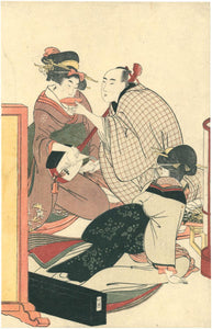 Utamaro: Abuna-e (“Dangerous Picture”) of a man getting fresh