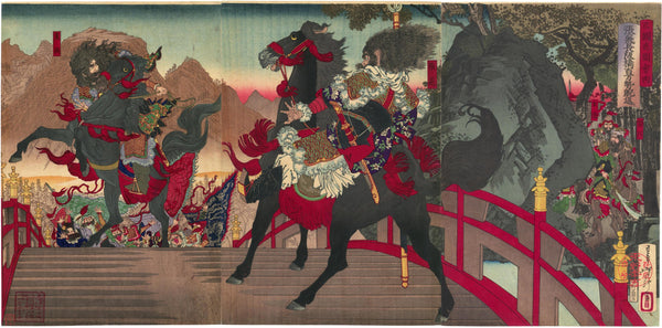 人物画、油絵、水墨画【三国志英雄張飛京劇人物】素晴らしい作品　額縁付 人物画、油絵、水墨画【三国志英雄張飛京劇人物】素晴らしい作品