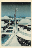 Hasui: Evening Snow at Terajima Village (Sold)