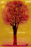 Hoshi Jōichi: “Evening Tree (Red)”. (Sold)