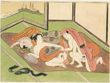 Harunobu: Lovers next to sleeping man (Sold)