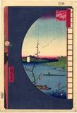 Hiroshige: View from Massaki of Suijin Shrine, Uchigawa Inlet, and Sekiya (Sold)