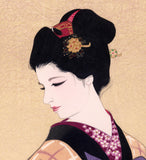 Iwata Sentarō: A young lady with a furoshiki wrap. (Sold)