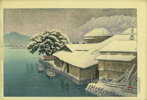Hasui: Ishinomaki in the Snow