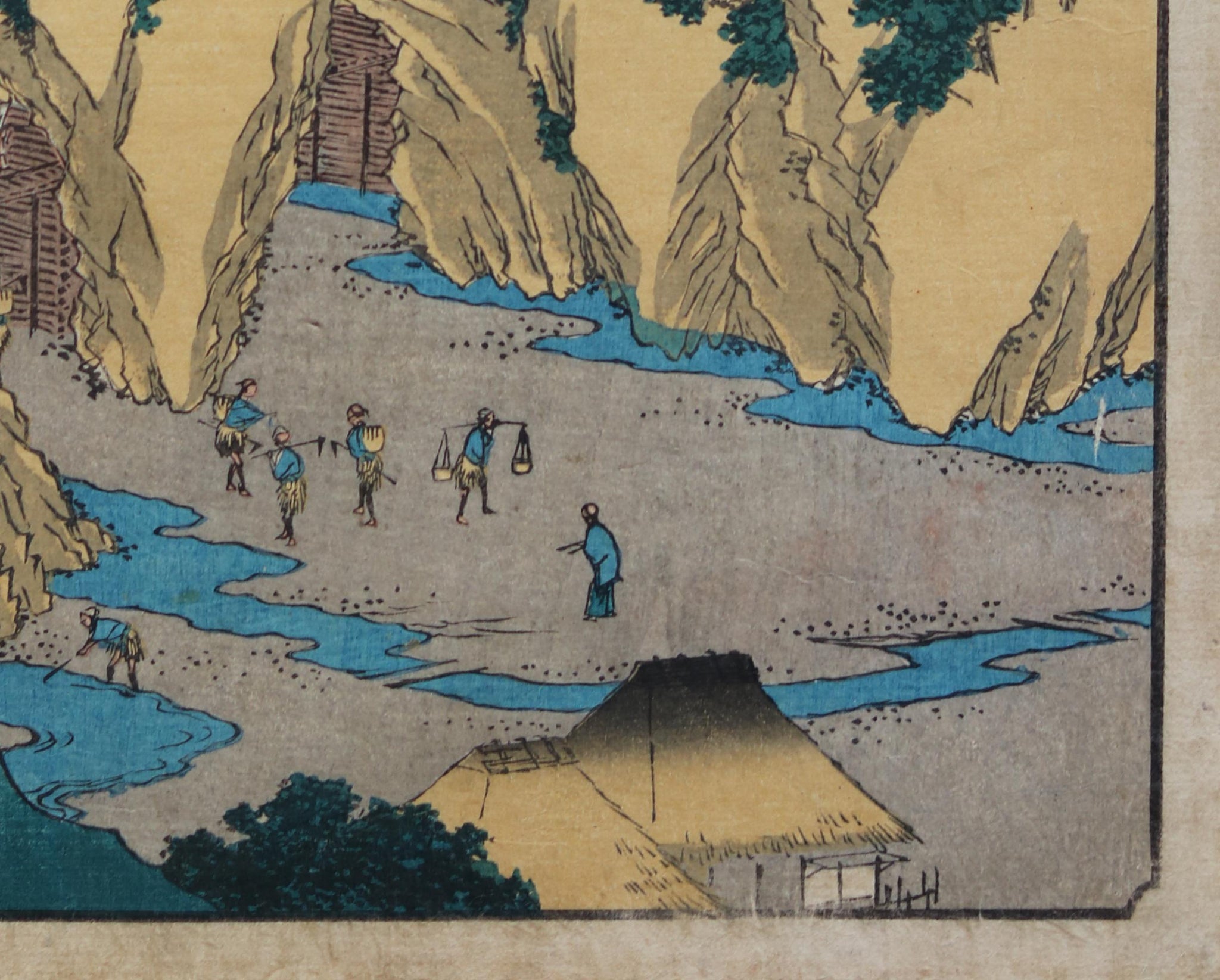 広重：佐渡国の金鉱（販売） – Egenolf Gallery Japanese Prints