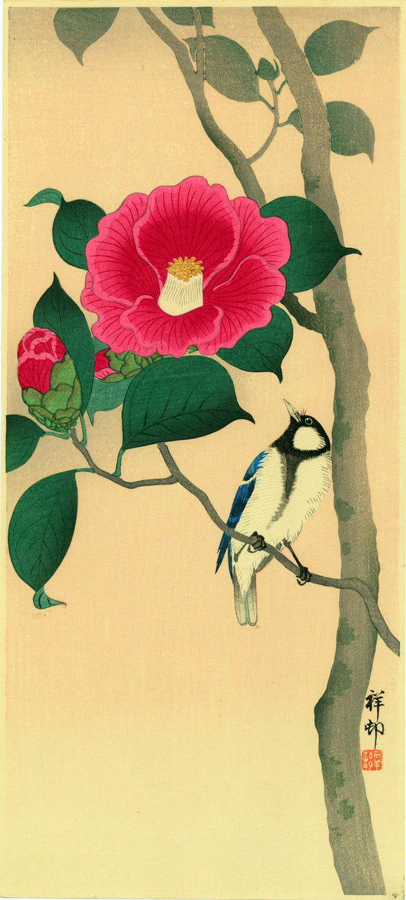 Ohara Kōson: Bird on a Magnolia Branch