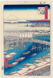 Hiroshige: Nihonbashi, Clearing After Snow(Nihonbashi yukibare)