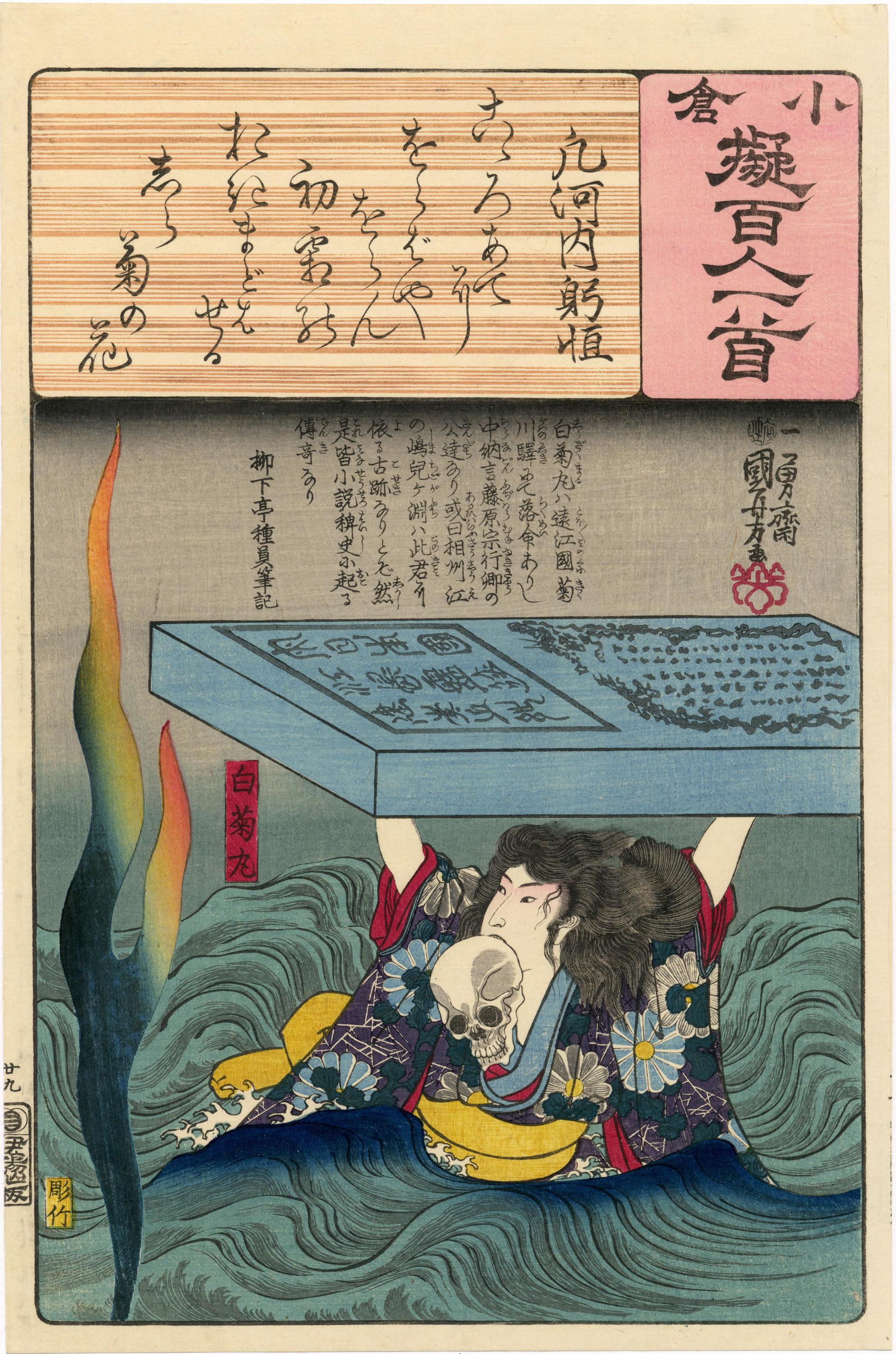 国芳：髑髏と波（販売済み） – Egenolf Gallery Japanese Prints
