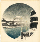 Hasui: Evening Snow at Sanjûgen Canal (Sold)