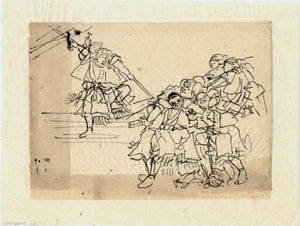Kuniyoshi: Drawing of a Fight
