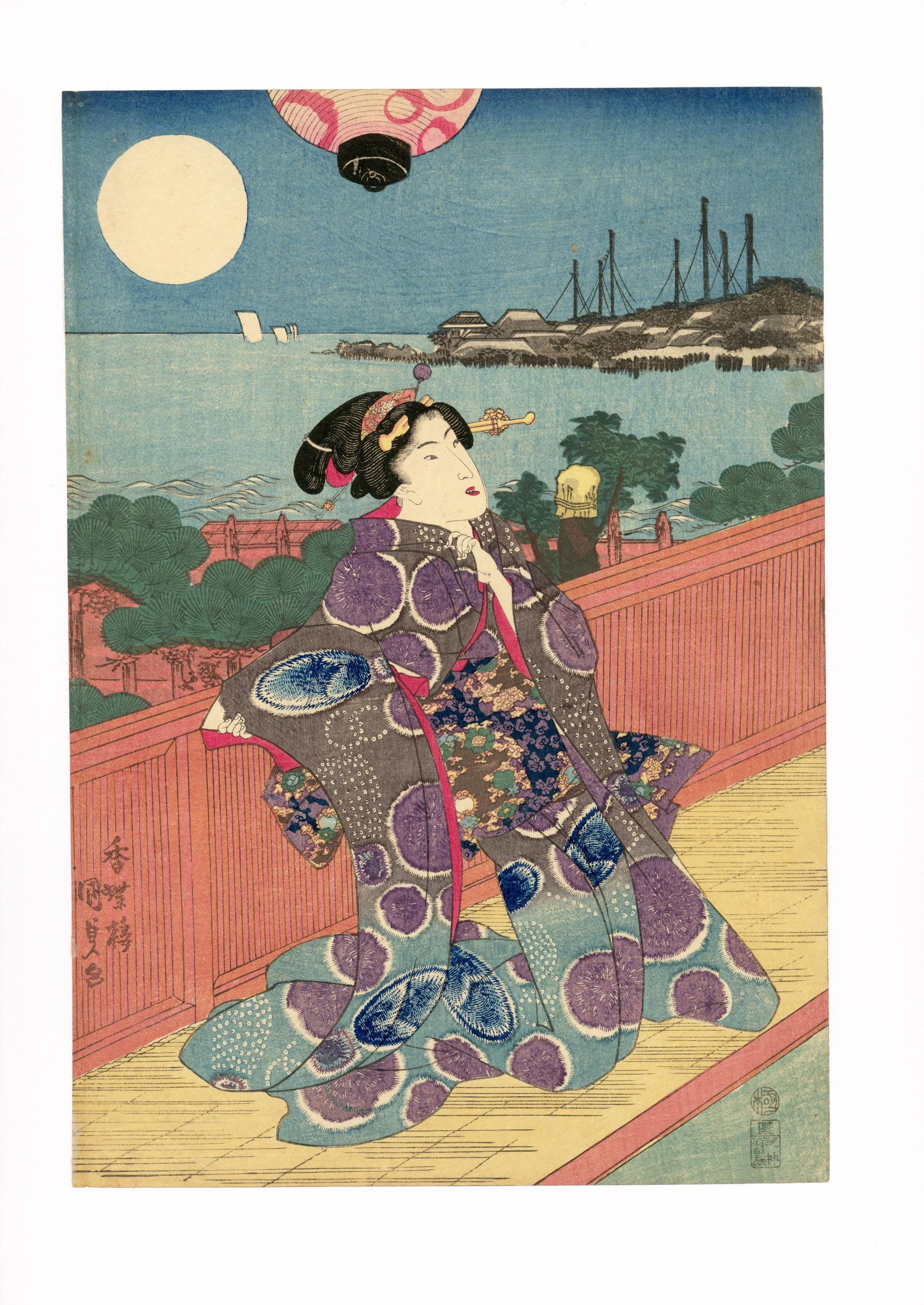 イロナ・S・ガンソヴスカヤ画伯 駅 クリスタルレリーフ 絵画 版画