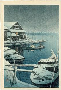 Hasui: Snow at Mukojima (Sold)
