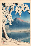 Hasui: Clearing After a Snowfall on Mount Fuji (Taganoura Beach) (Sold)