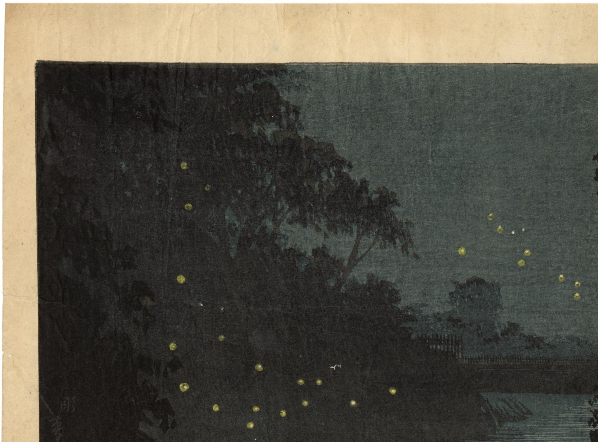 清親：お茶の水でのホタル（販売） – Egenolf Gallery Japanese Prints
