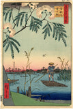 Hiroshige: Ayase River and Kanegafuchi (Ayasegawa Kanegafuchi)