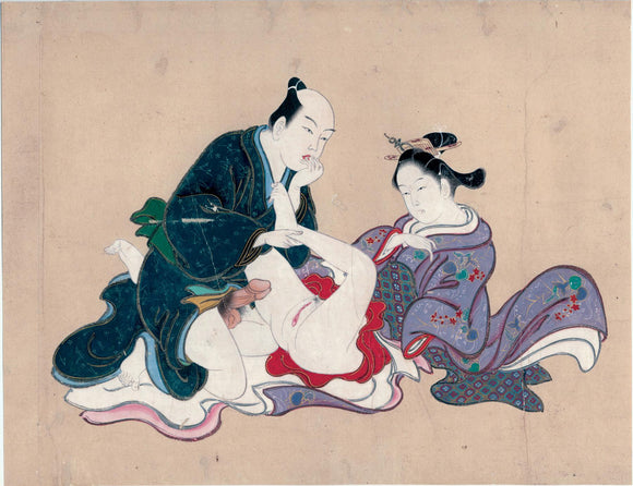 Erotic painting in the style of Sukenobu