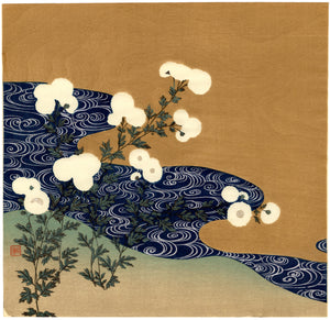 Tsukioka Kōgyo: Chrysanthemums and Stream