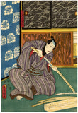 Kunisada: Jiraiya and Woman Holding Cat